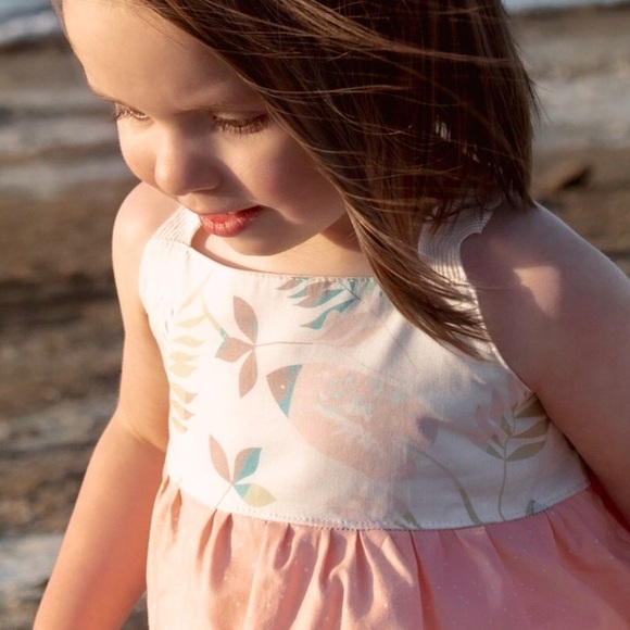 Bitty Bambu Girl’s Just Peachy Beach Summer Dress - Picture 4 of 8